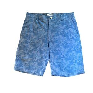 Peter Millar Blue Camo Performance Golf Shorts 33 🏌️ Shackleford Style